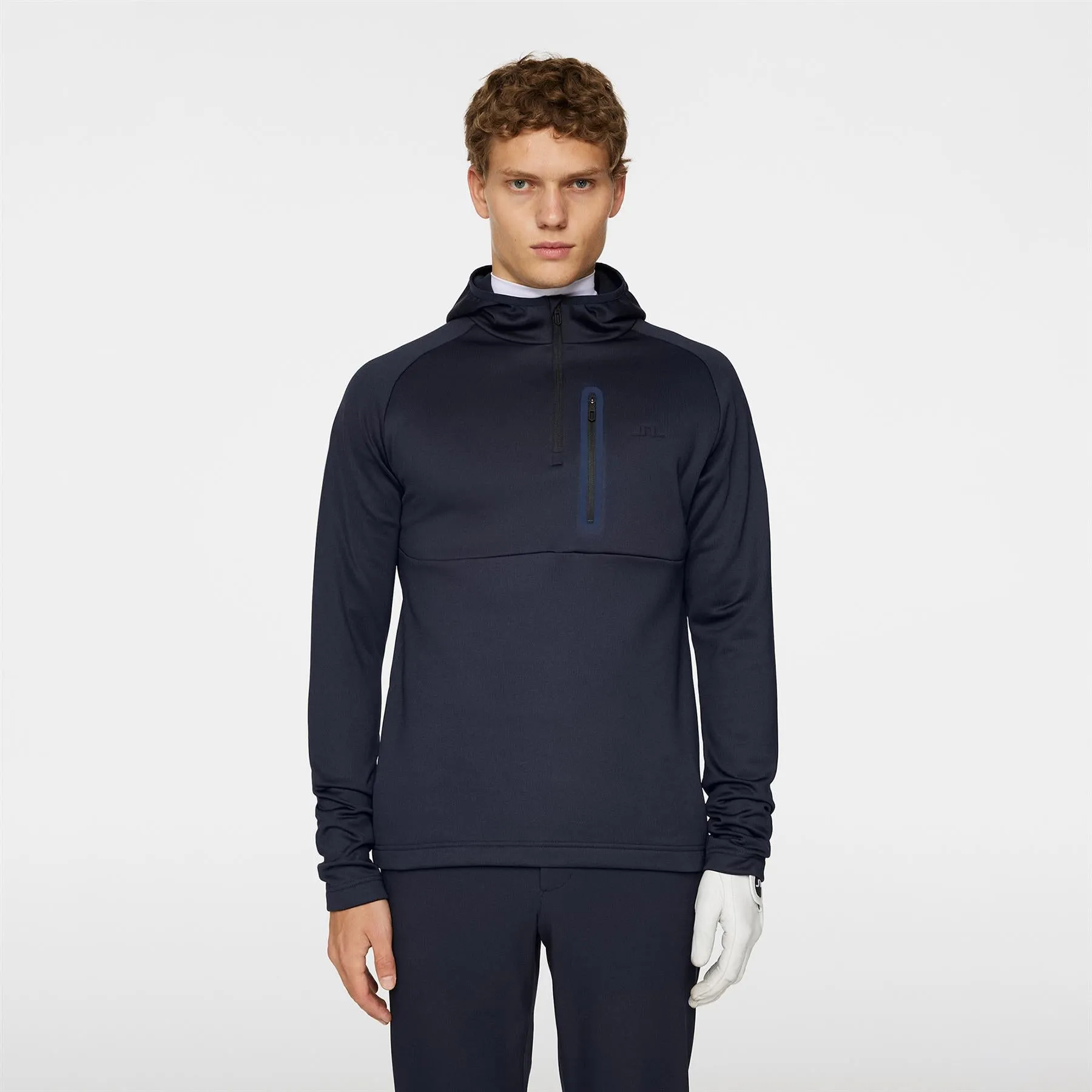 Adam Quarter Zip Hood JL Navy - AW24