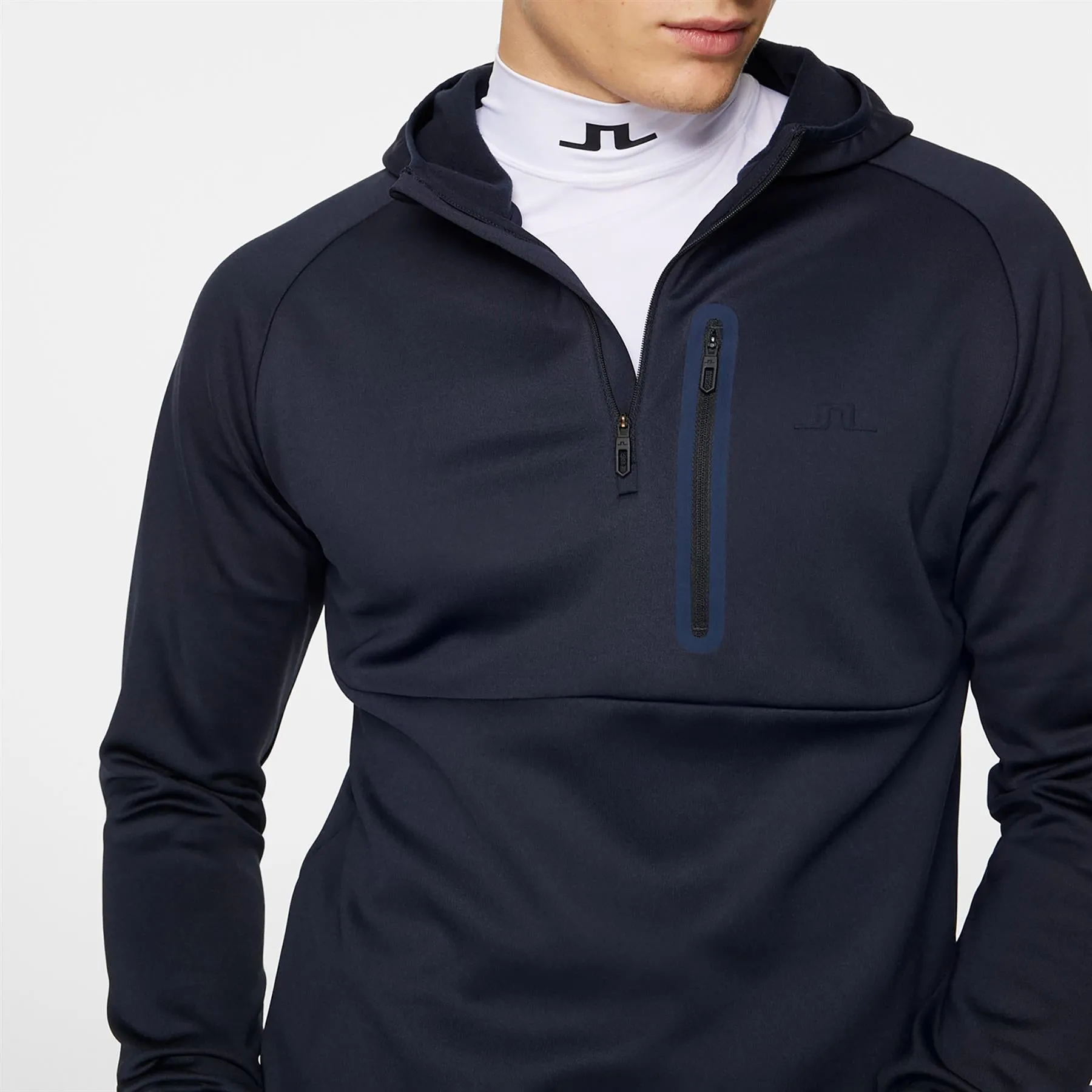 Adam Quarter Zip Hood JL Navy - AW24