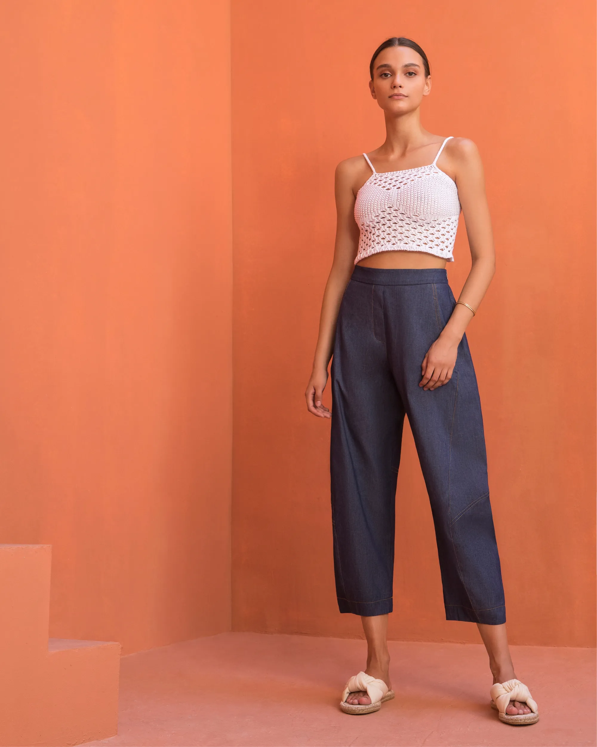 Arielle Slouchy Denim Trouser