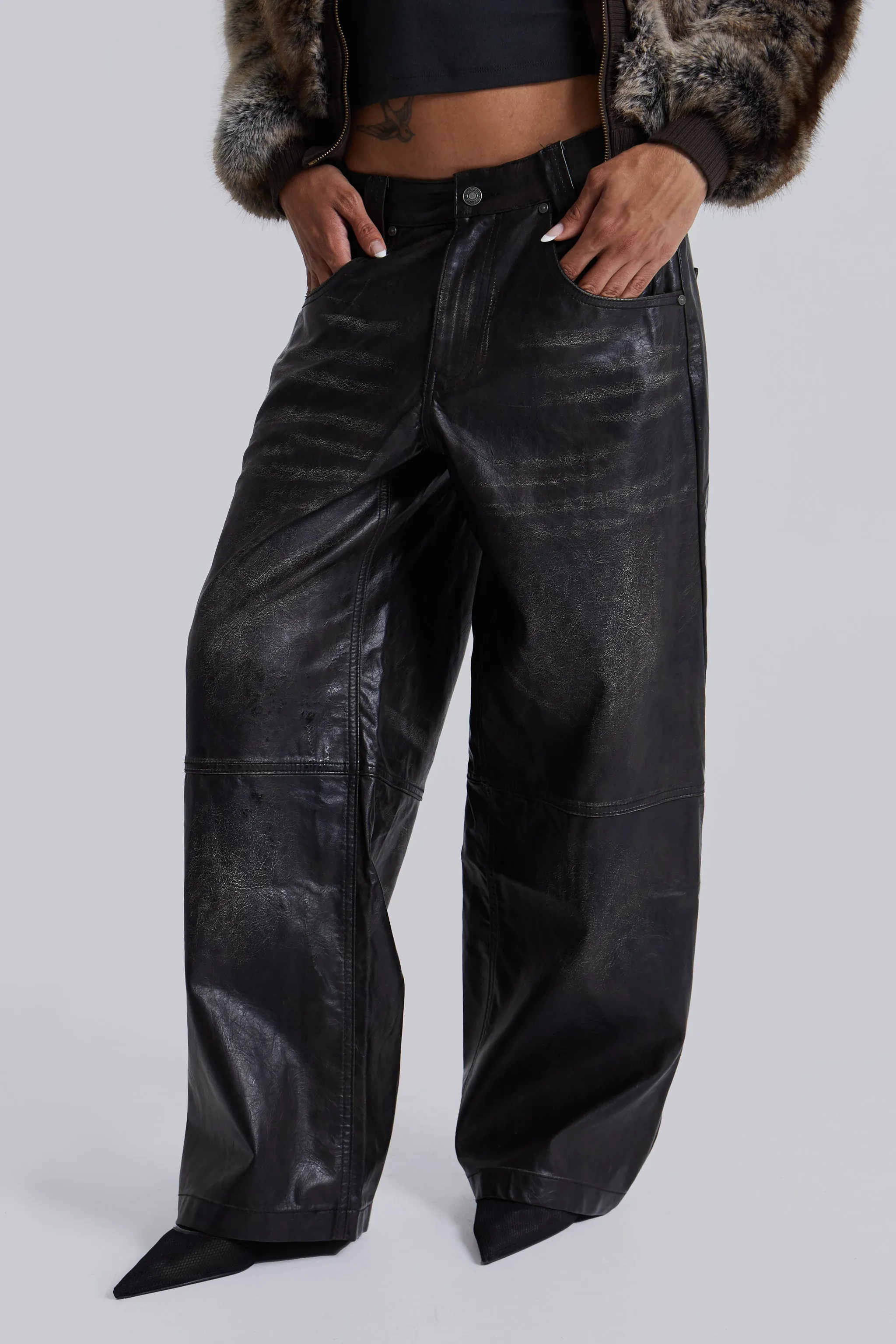 Ash Faux Leather Colossus Trousers