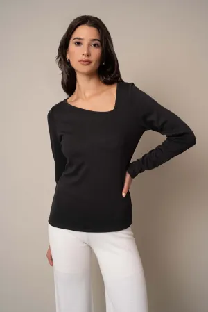 Asymmetric Neck Top