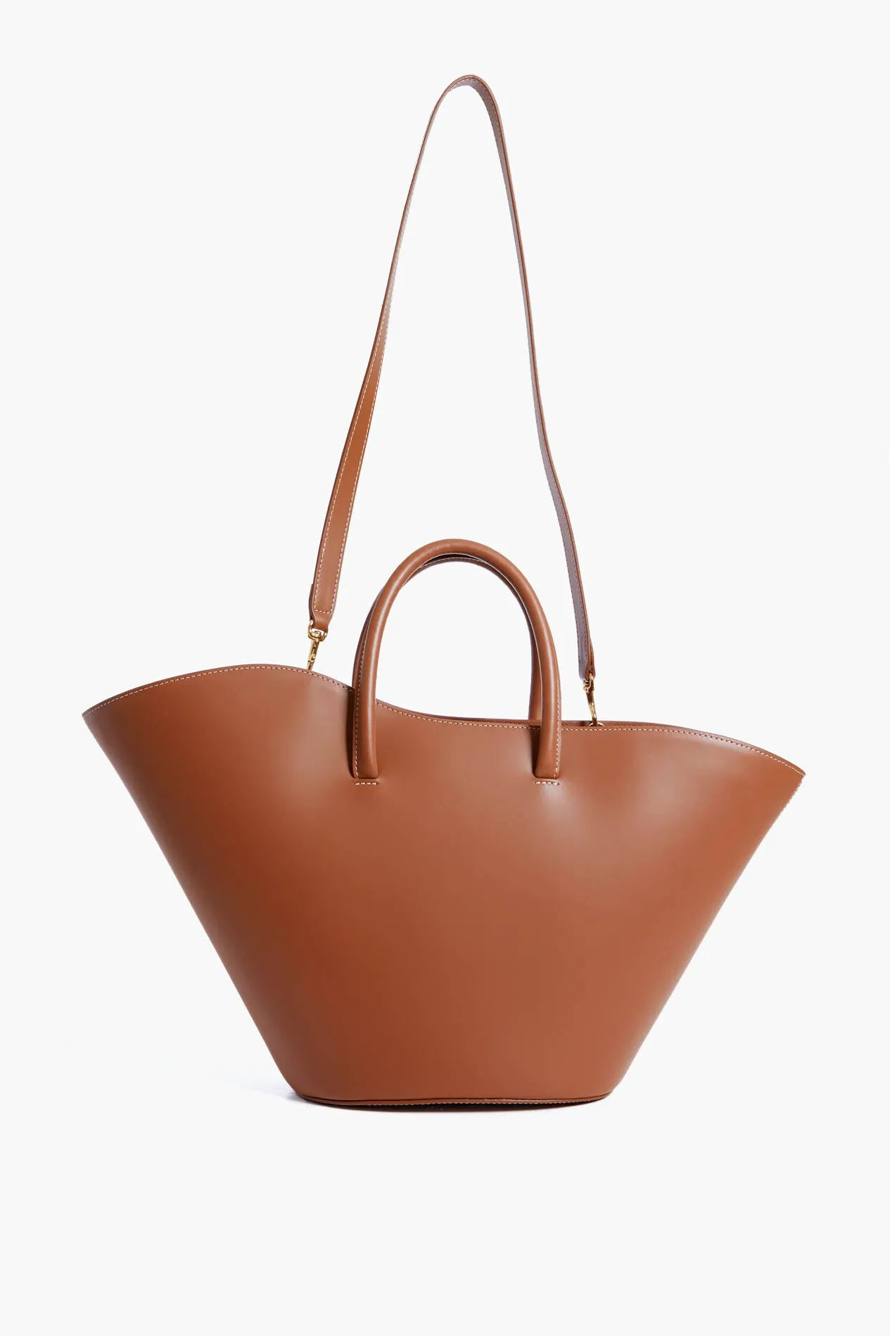 Caramel Open Tulip Tote Medium