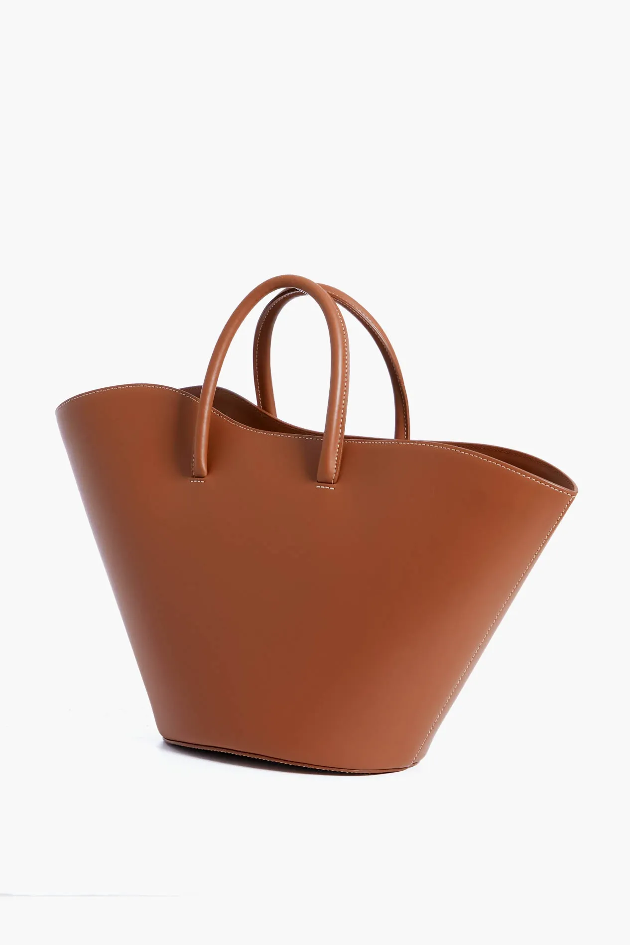 Caramel Open Tulip Tote Medium