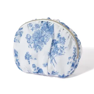 Classic Flower Round Pouch Navy