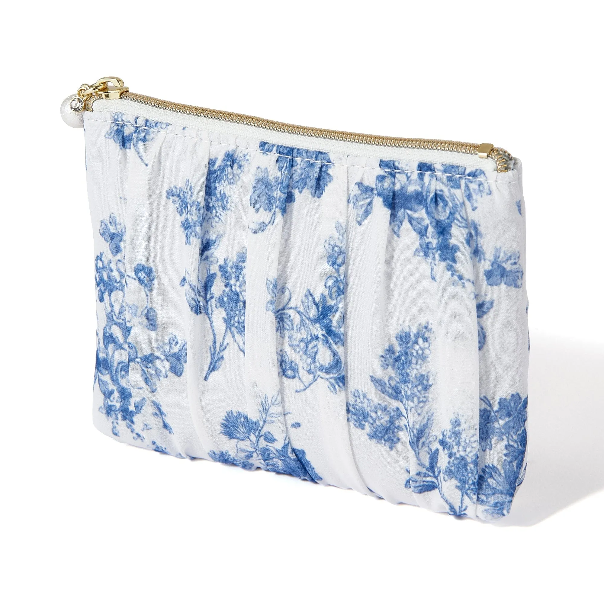 Classic Flower Tissue Pouch Navy