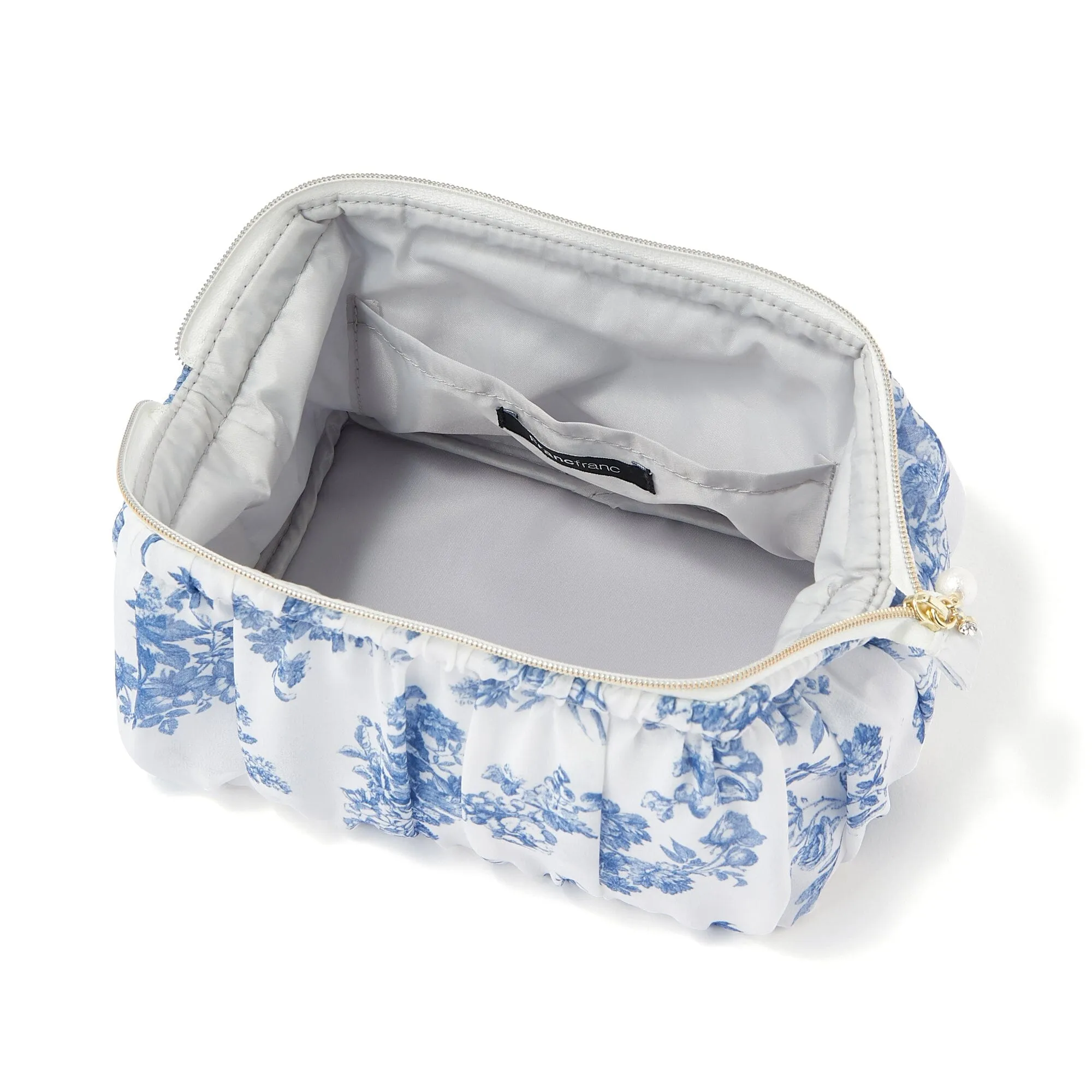 Classic Flower Wire Pouch Navy