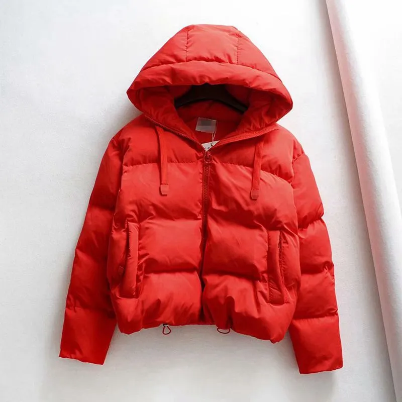 Cotton Padded Jacket Winter Hooded Parkas Woman Warm Down Jacket Large Size Woman Coat Thicken Women Casual Women Puffer Jacket