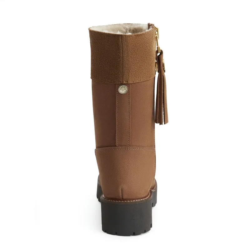 Fairfax & Favor Paris Shearling Lined Ladies Boot - Cognac