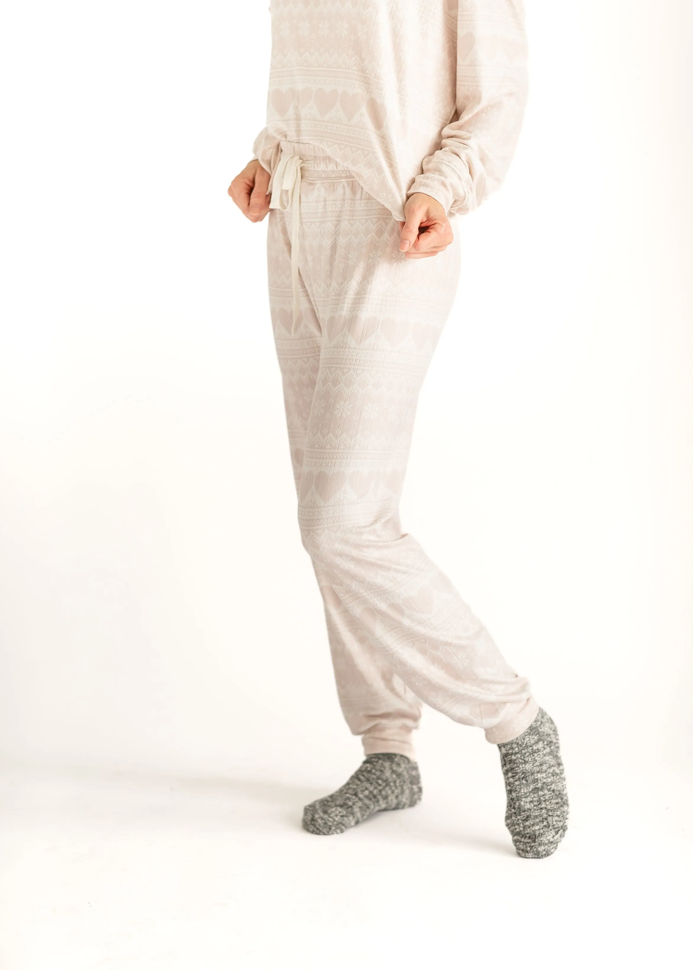 Fairisle Heart Loungewear Bottoms