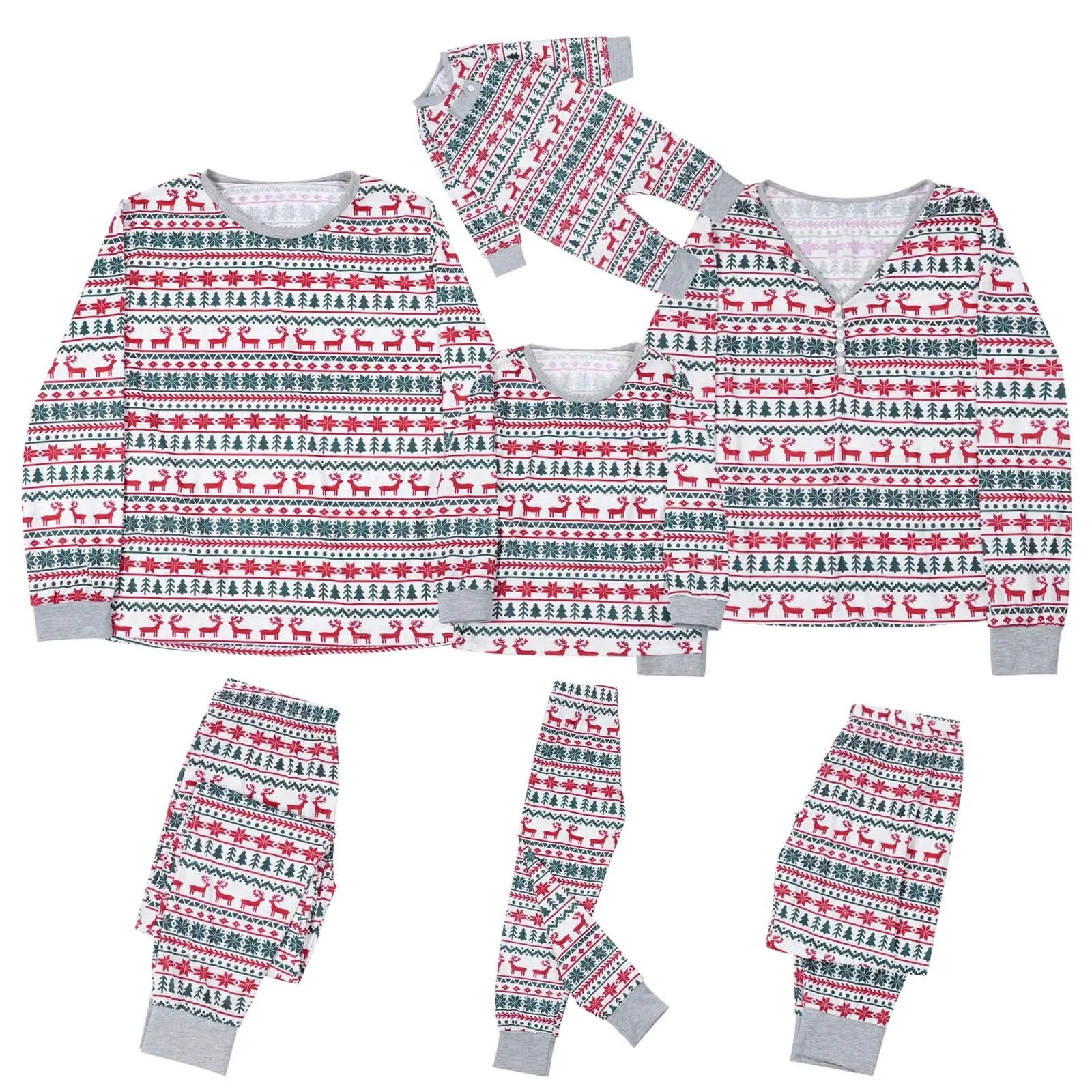 Family Style Winter Reindeer Pajamas