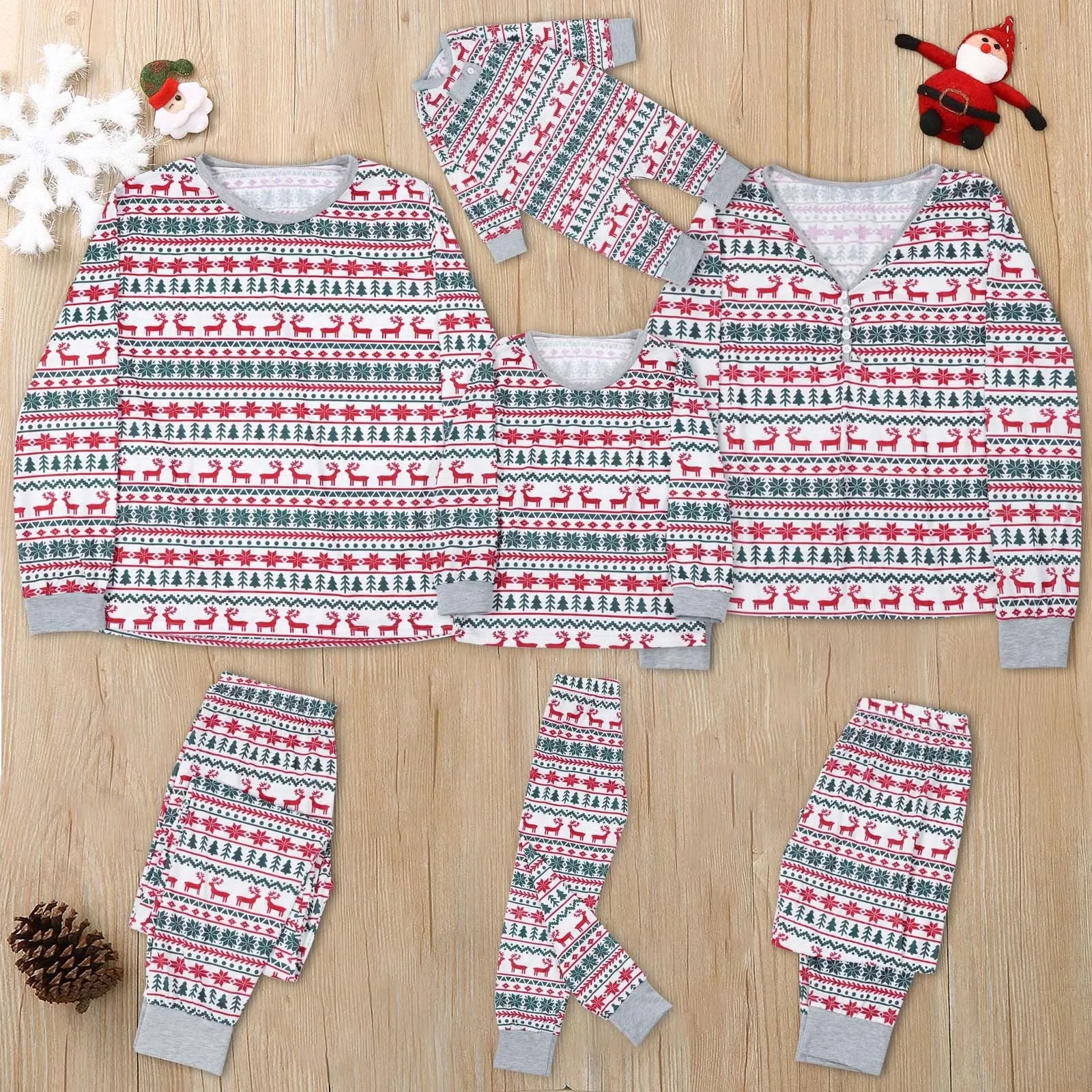 Family Style Winter Reindeer Pajamas