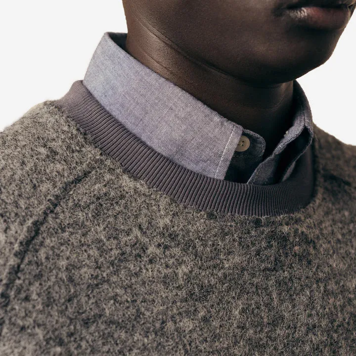 Junction Wool Fleece Sweatshirt - Grey