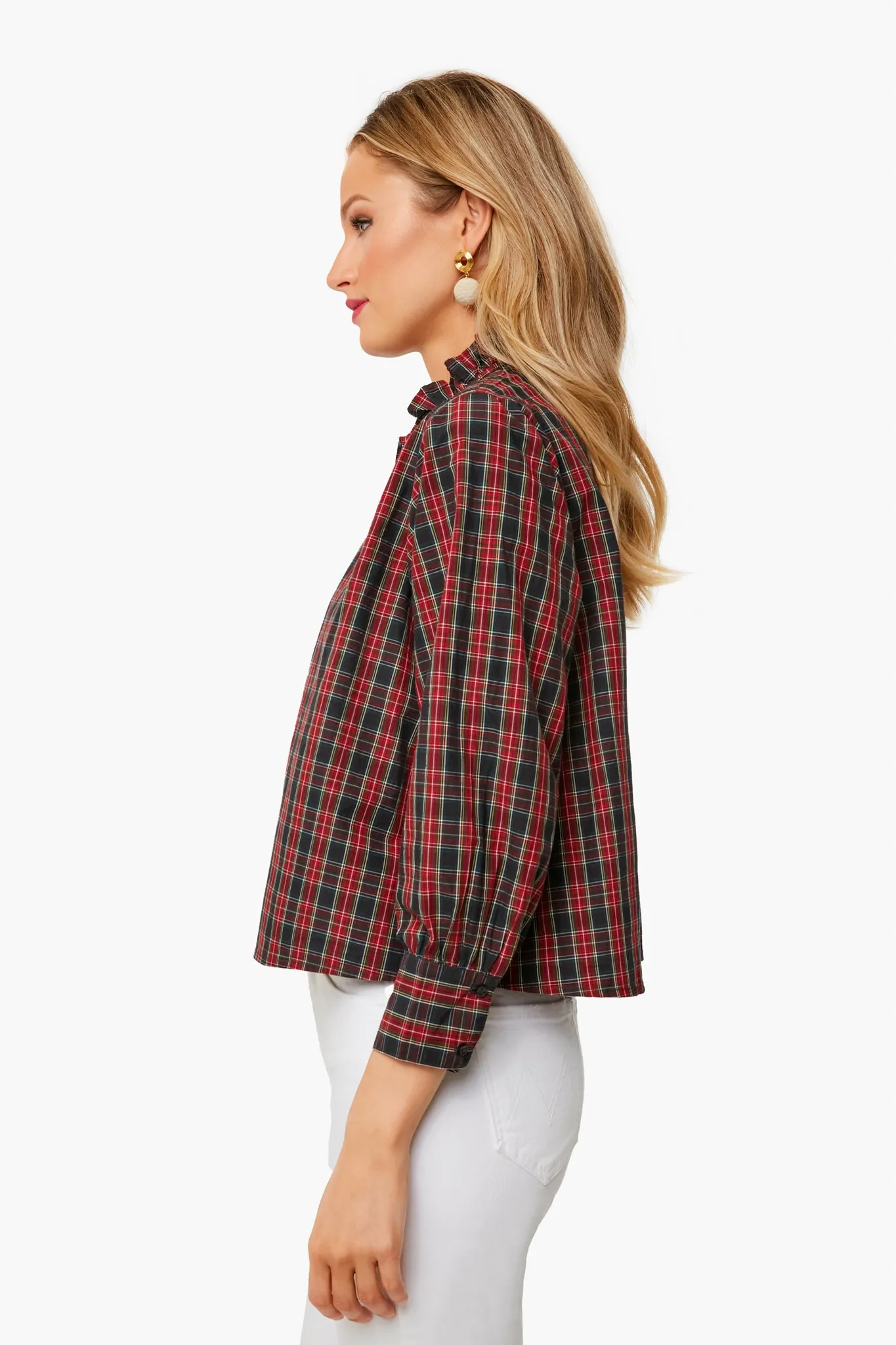 Loghouse Plaid Venetian Button Up