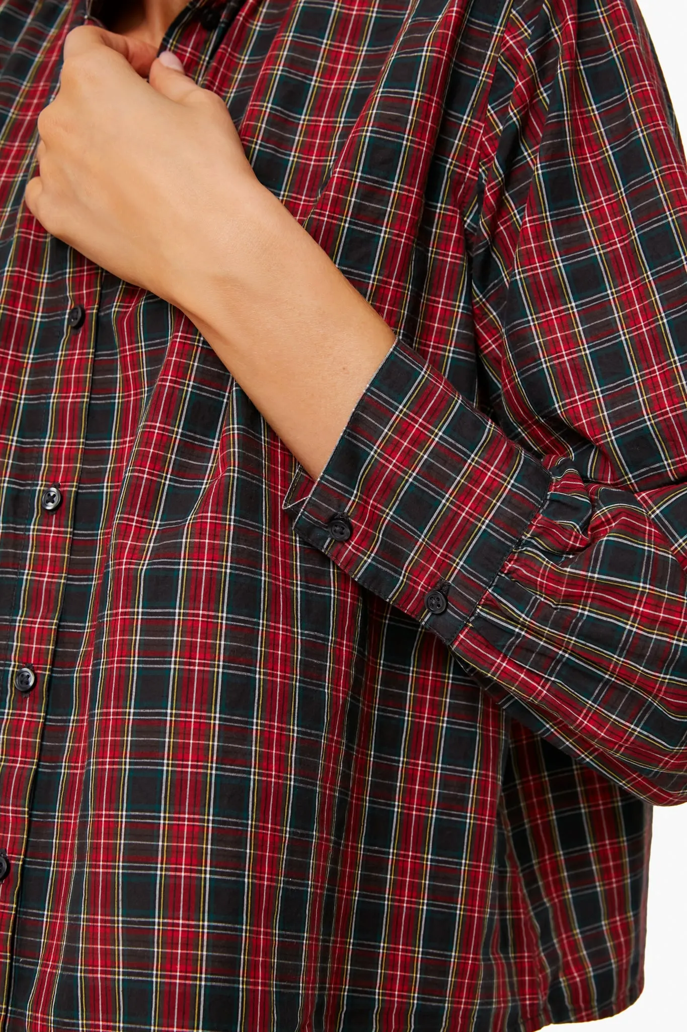 Loghouse Plaid Venetian Button Up