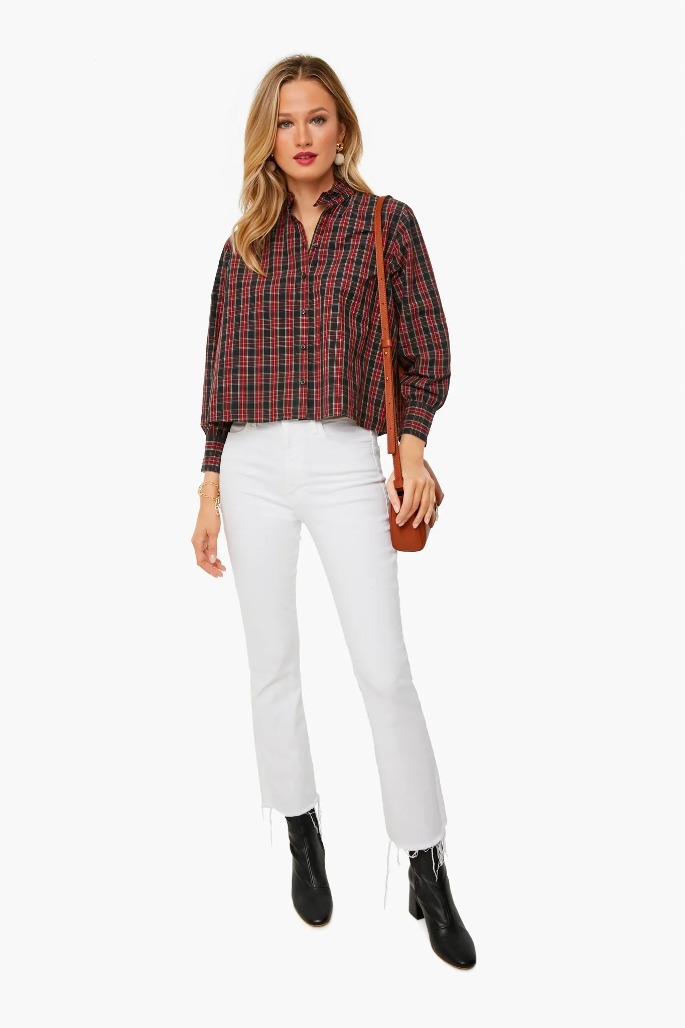 Loghouse Plaid Venetian Button Up