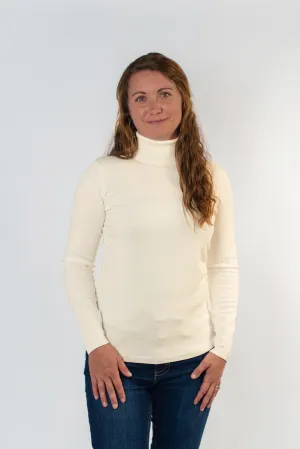 Metric Knits Turtleneck Sweater - Ivory