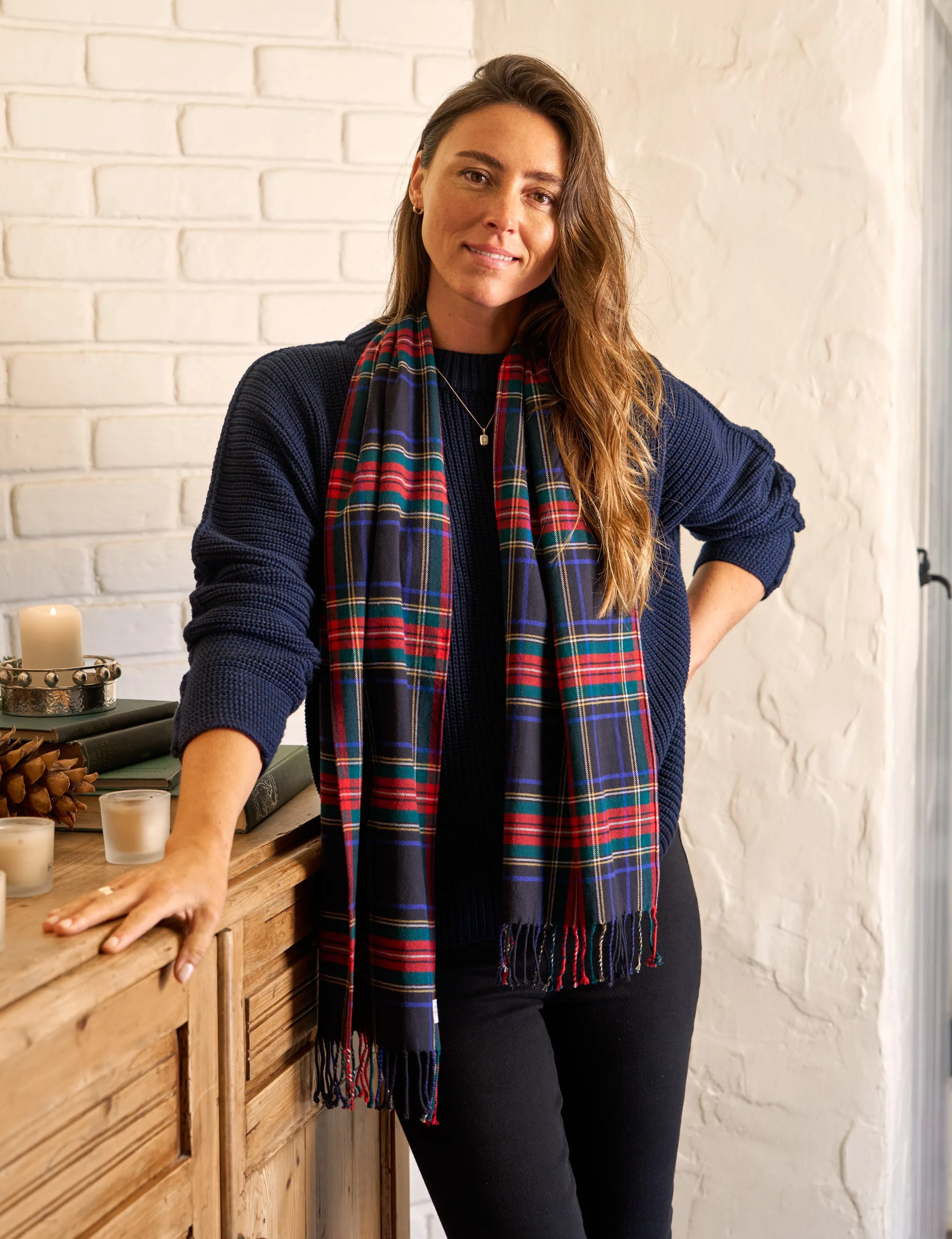 NOELLE Black and Red with Green Plaid