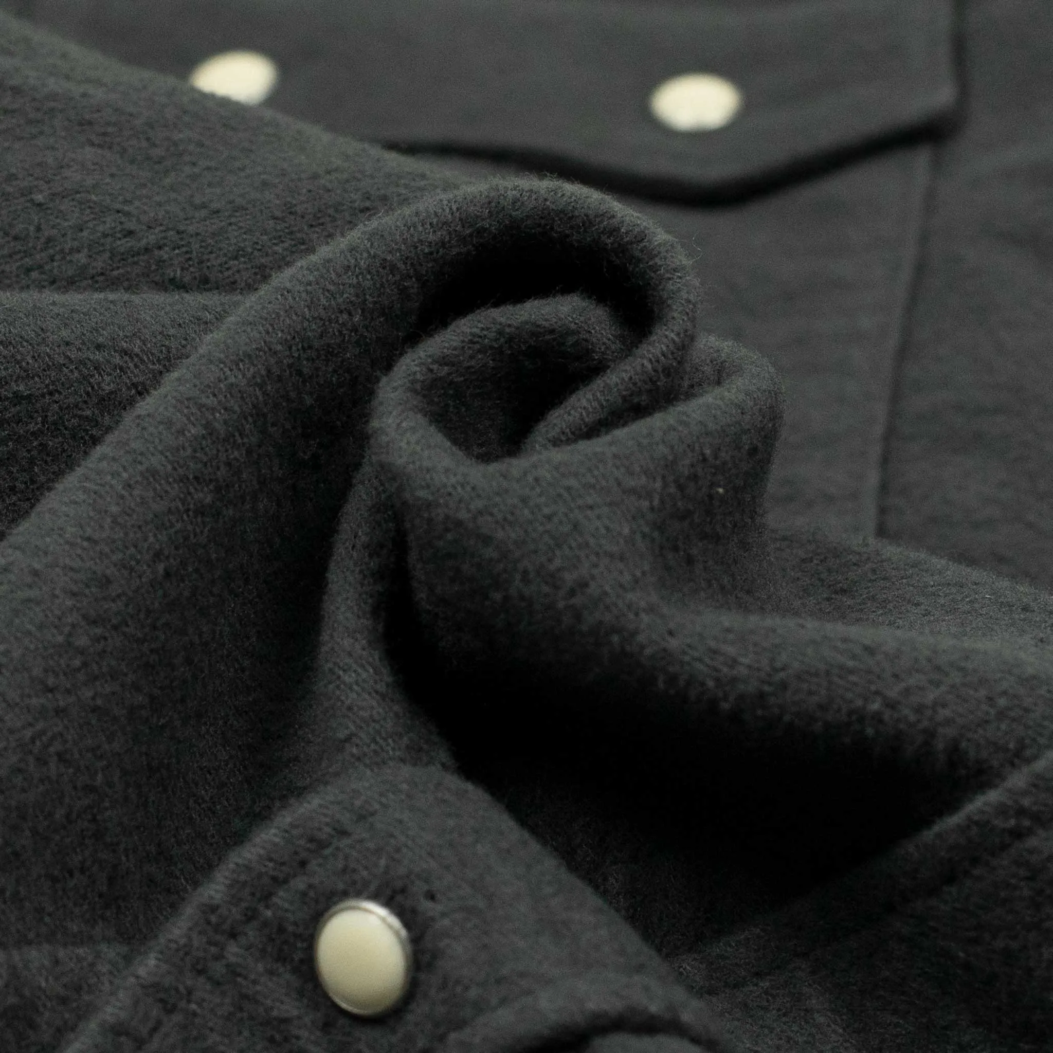 Pearlsnap Western shirt in Graphite grey cotton moleskin