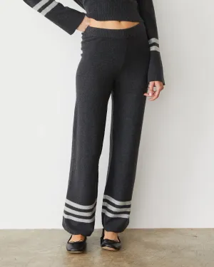 Plush Stripe Straight Leg Sweat