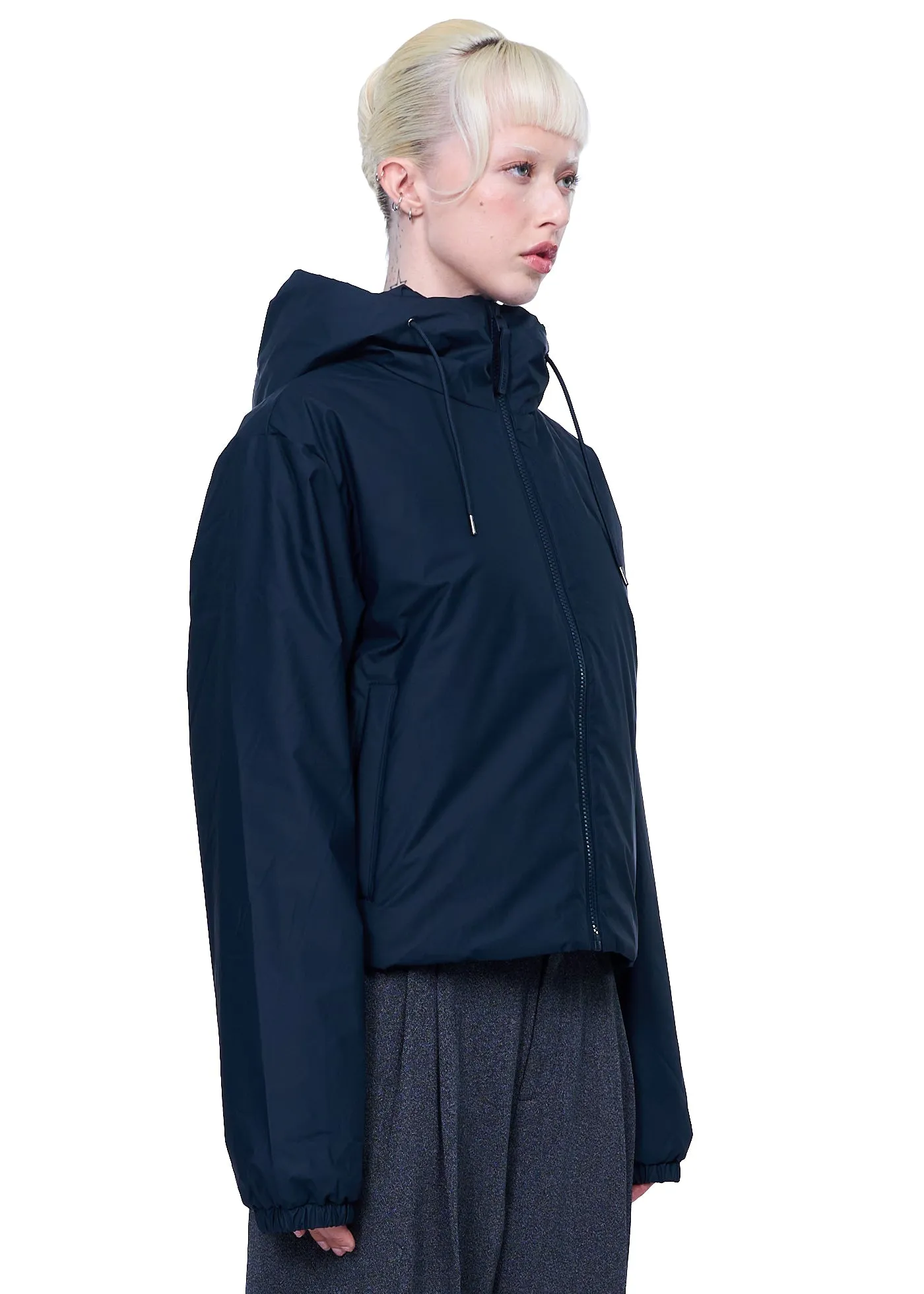 Rains Lohja Short Insulated Jacket W3T1 in Navy