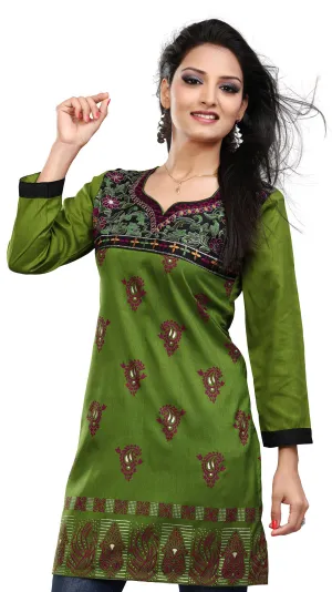 Stylish Green Short Kurti for Women – Chic & Comfortable Kurtis