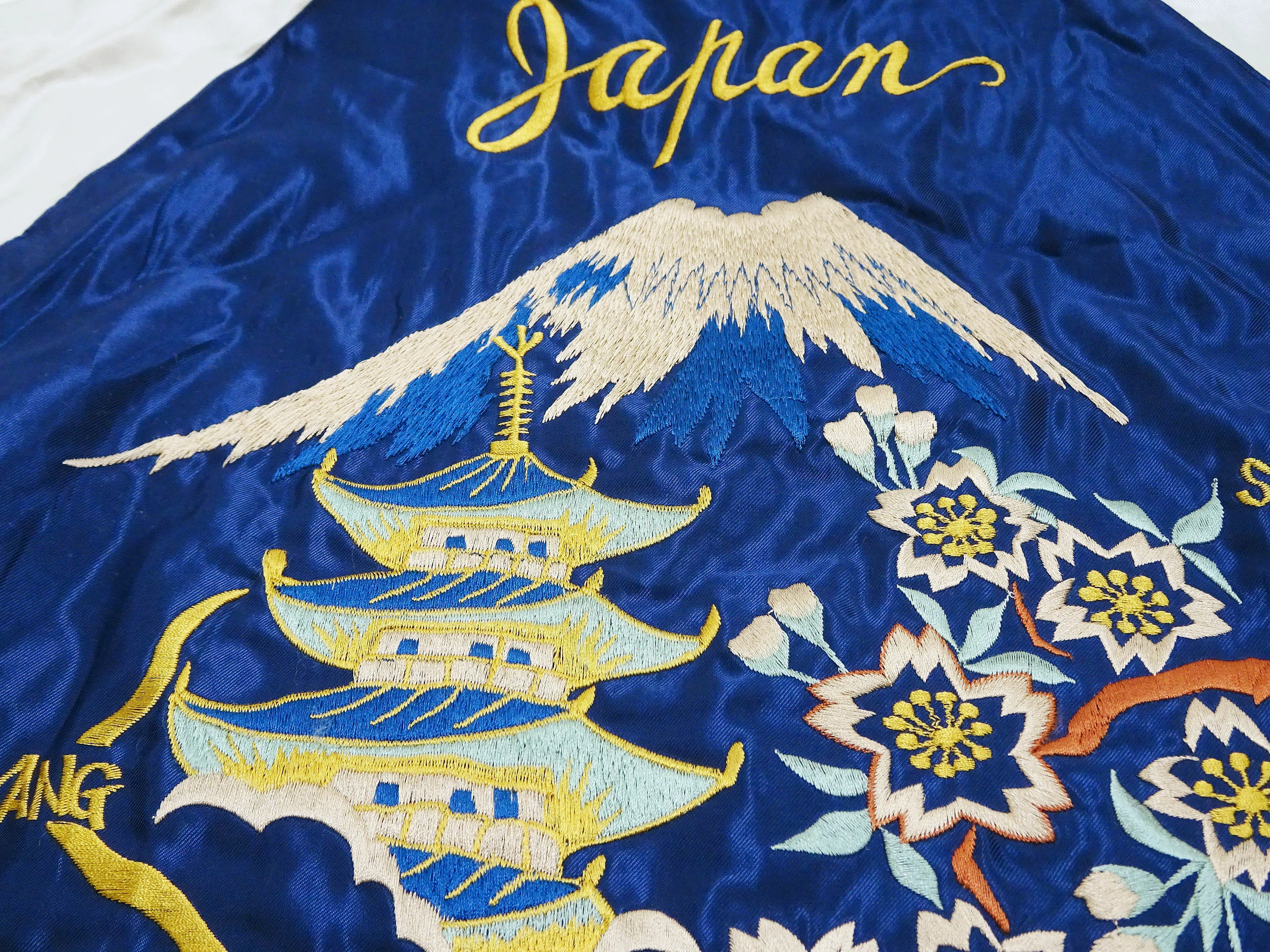 Tailor Toyo Japanese Souvenir Jacket TT15543 Men's Casual Acetate Quilted Sukajan Red Tiger x Japan Map TT15543-119