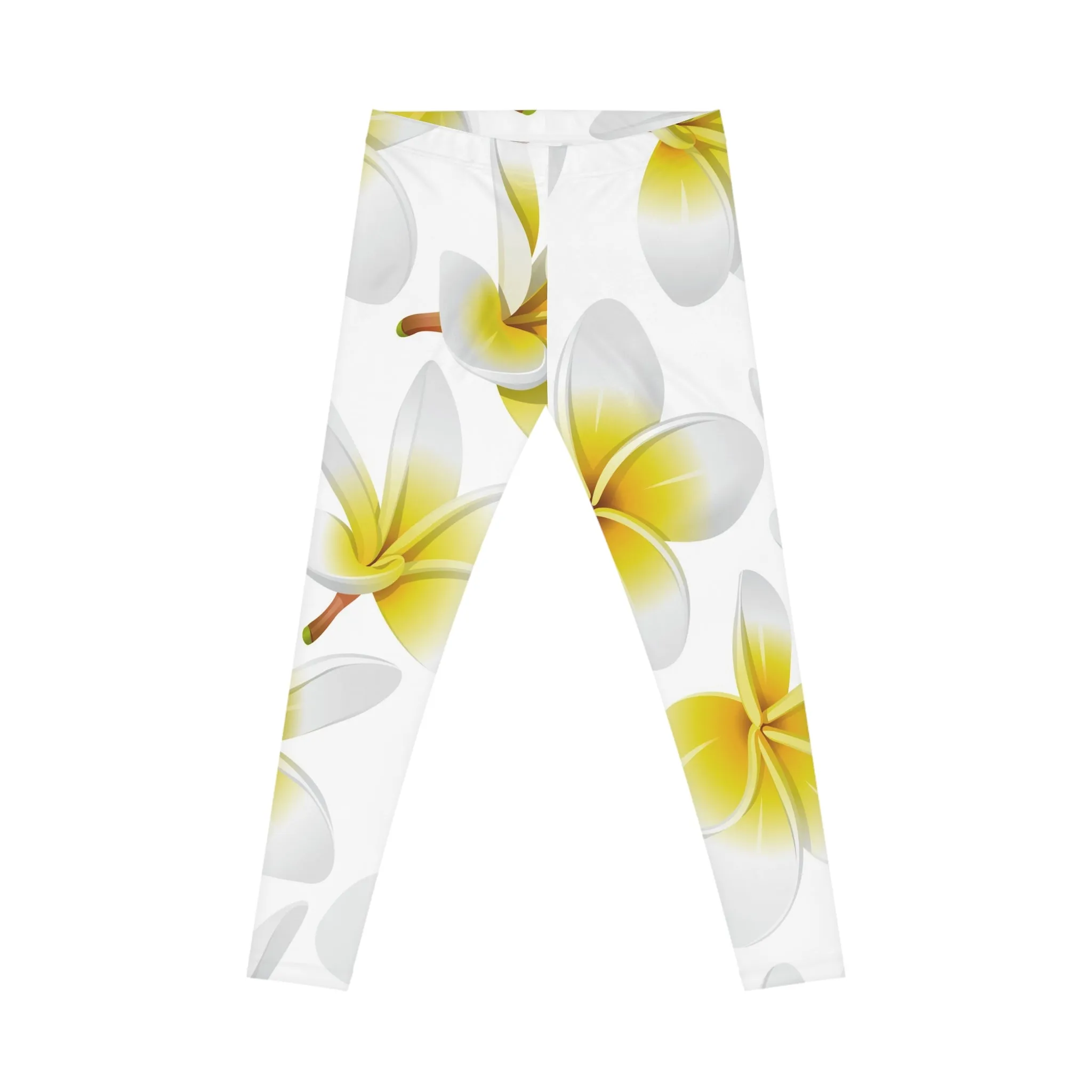 Tropical Floral Women's Casual Leggings - Perfect for Yoga and Everyday Wear