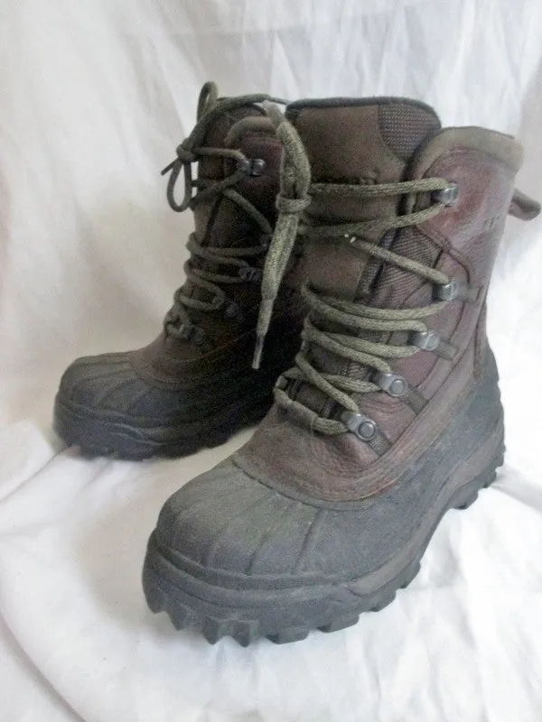 Womens L.L. BEAN DUCK Boots Waterproof Hiking Shoe BROWN 8 Leather Rubber